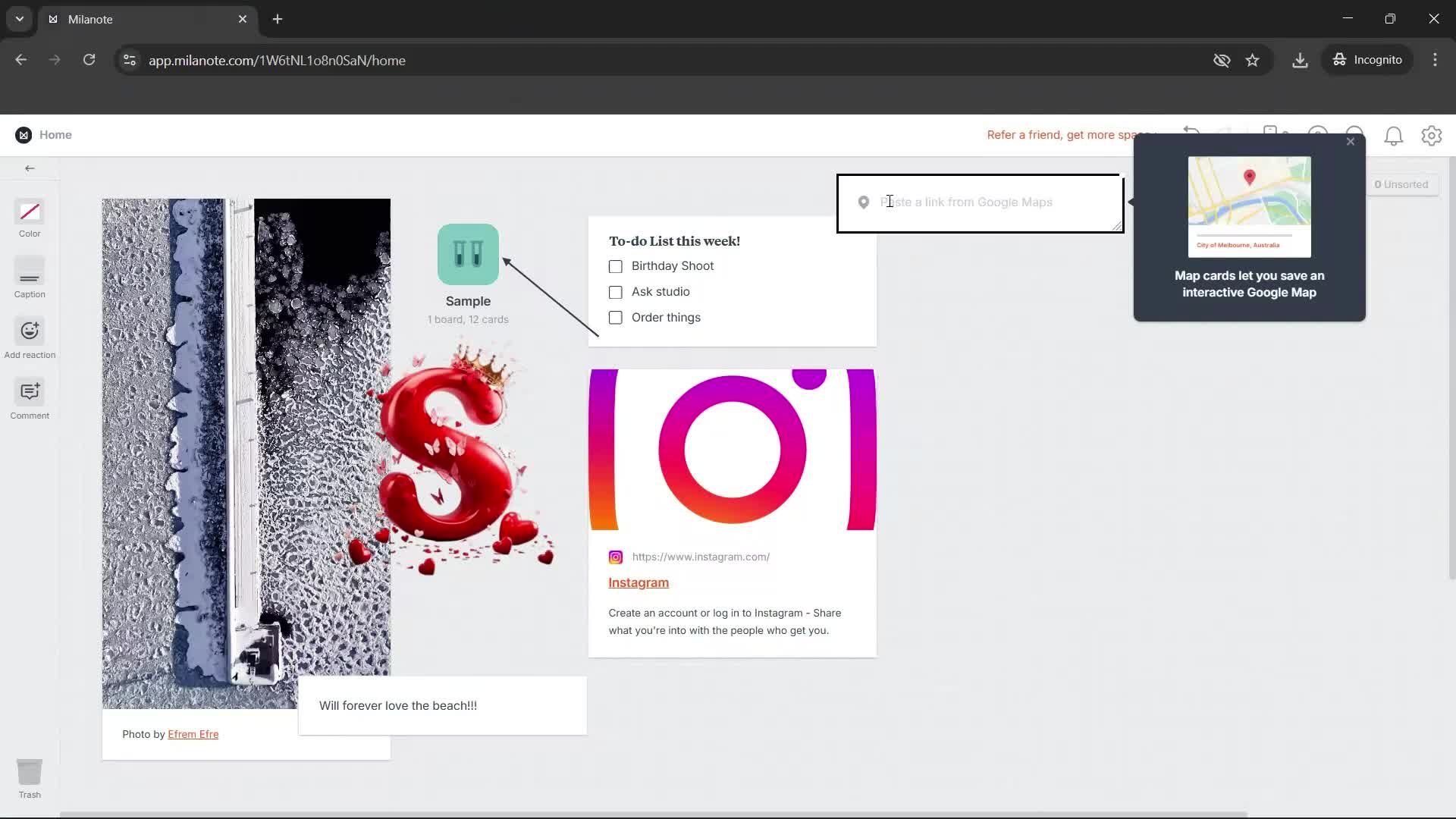 Creating a project screenshot