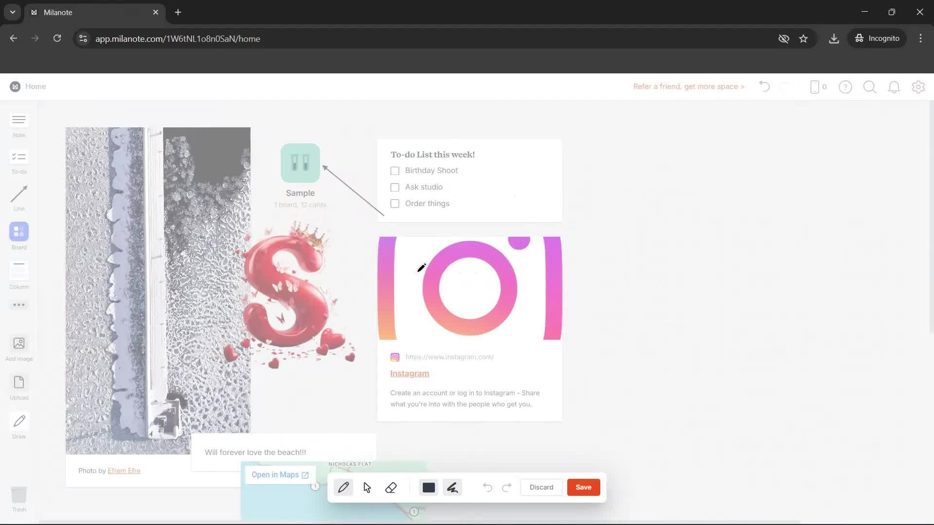 Creating a project screenshot