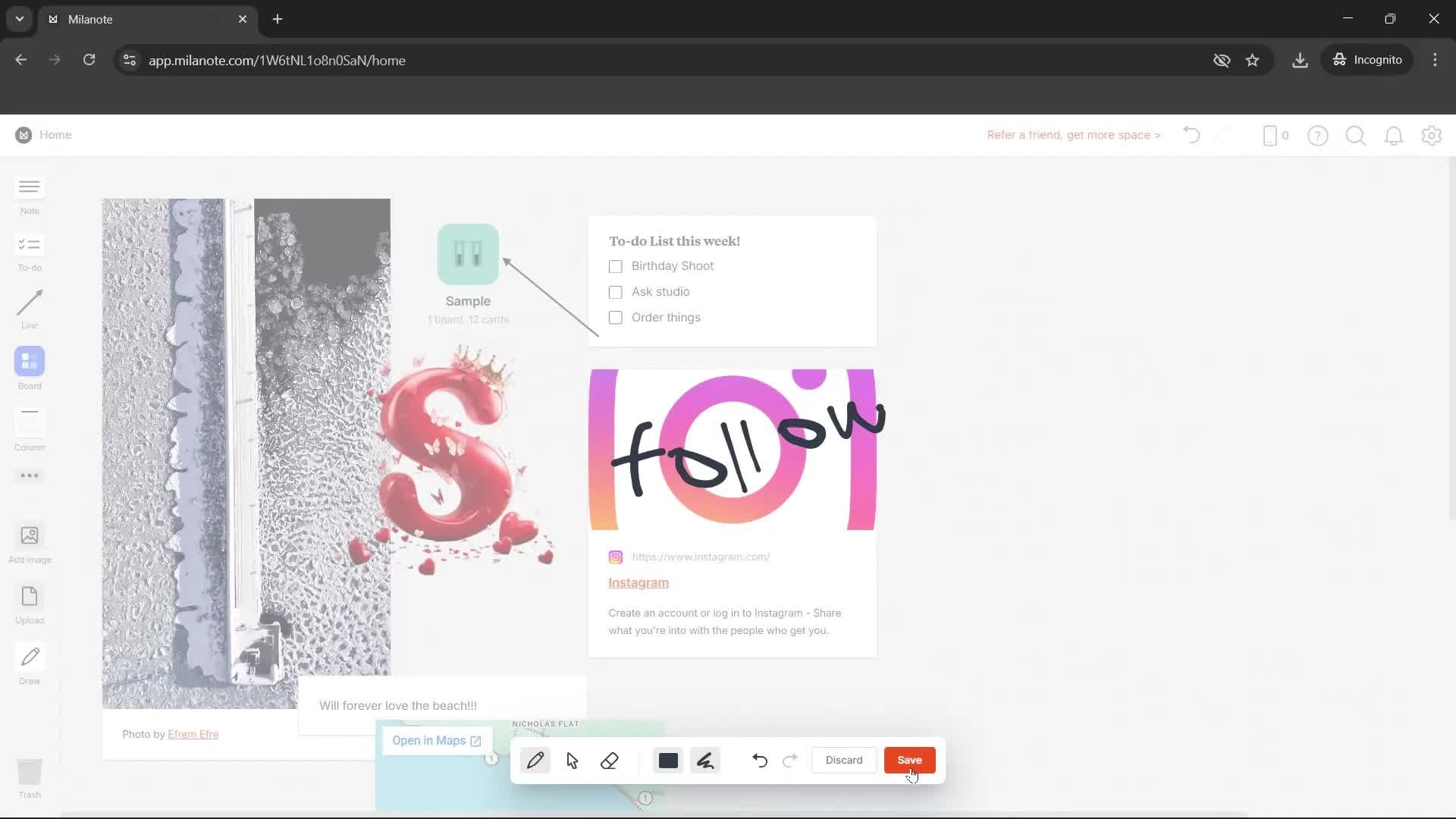 Creating a project screenshot