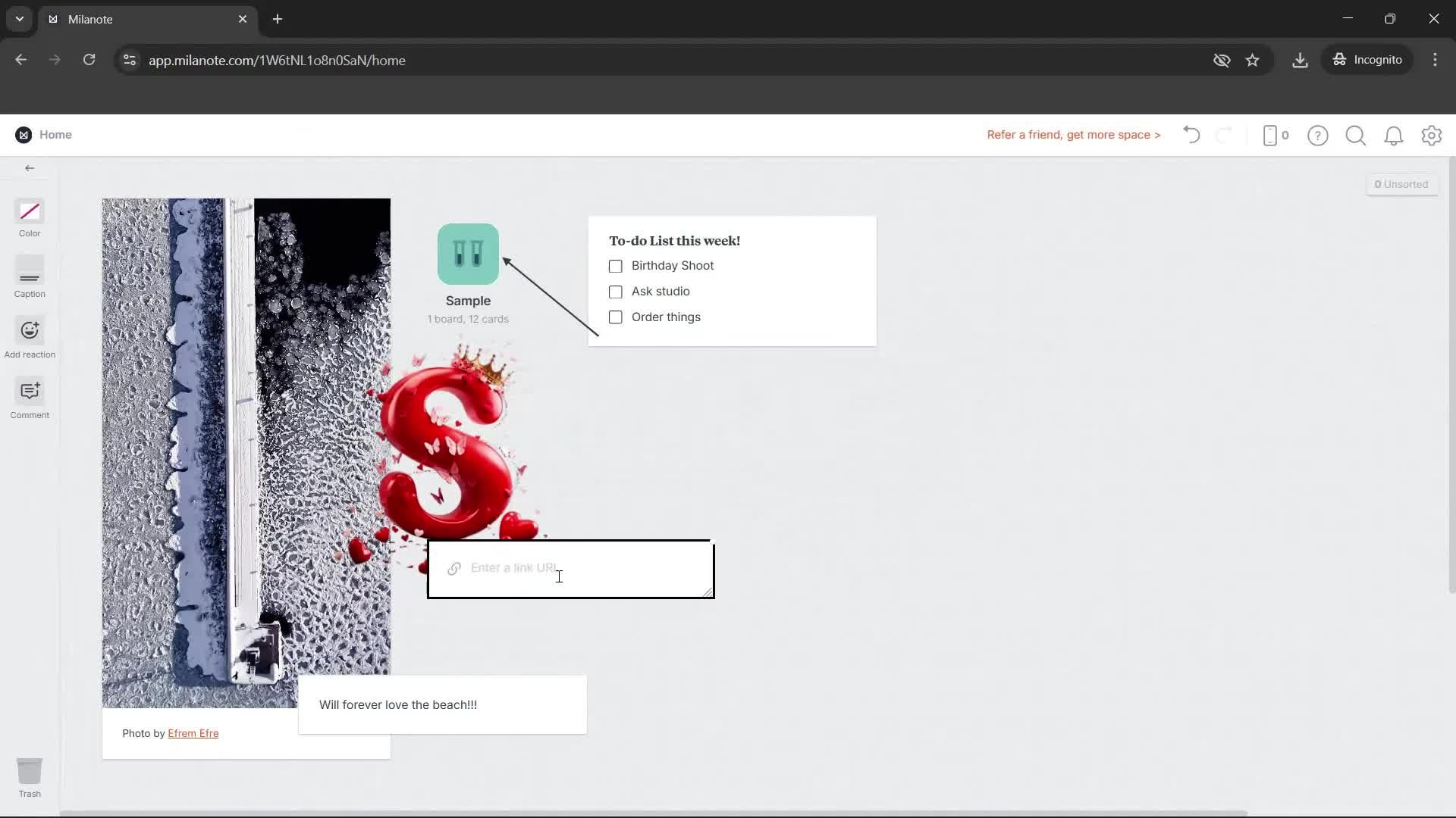 Creating a project screenshot