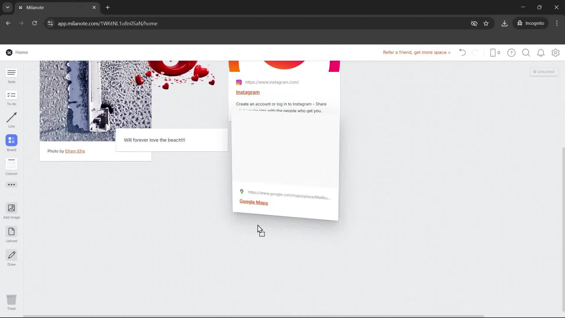 Creating a project screenshot