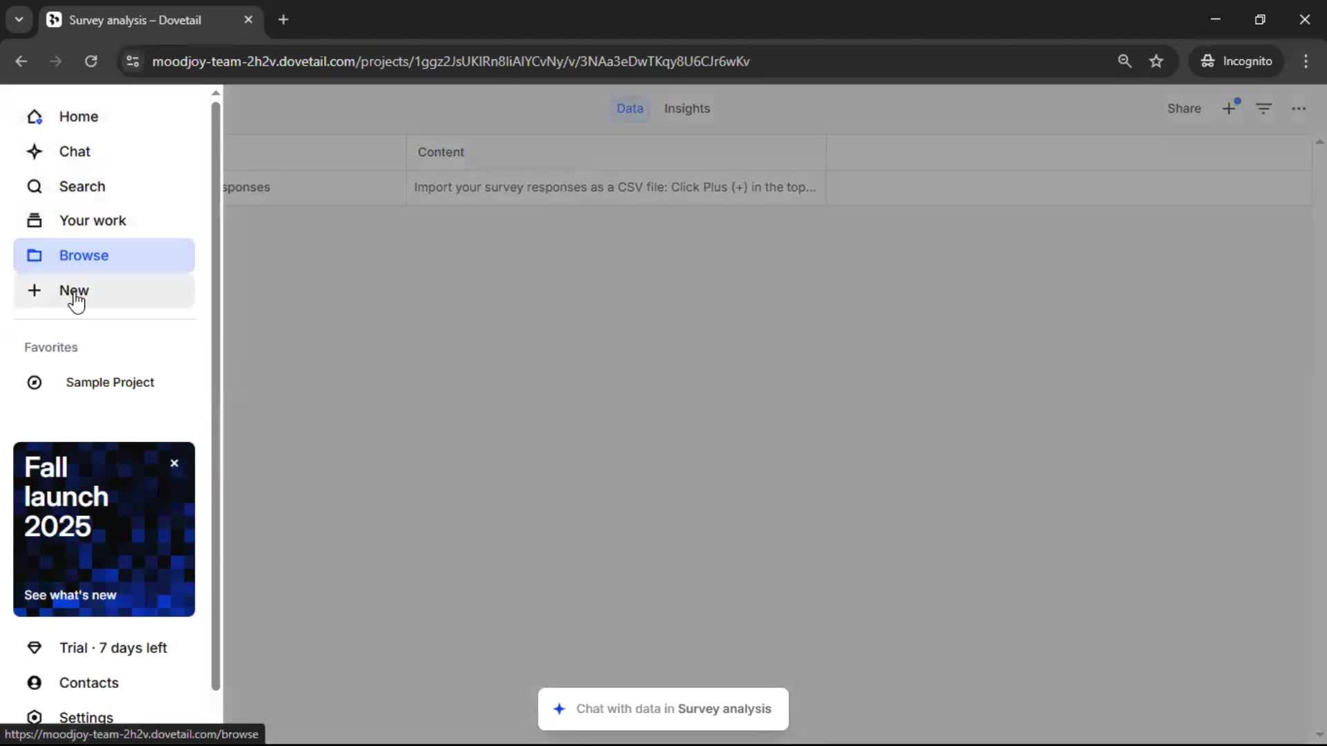 Creating a project screenshot