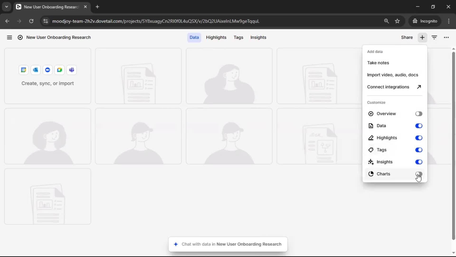 Creating a project screenshot