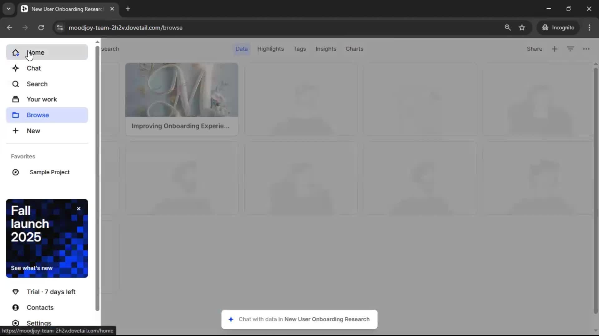 Creating a project screenshot