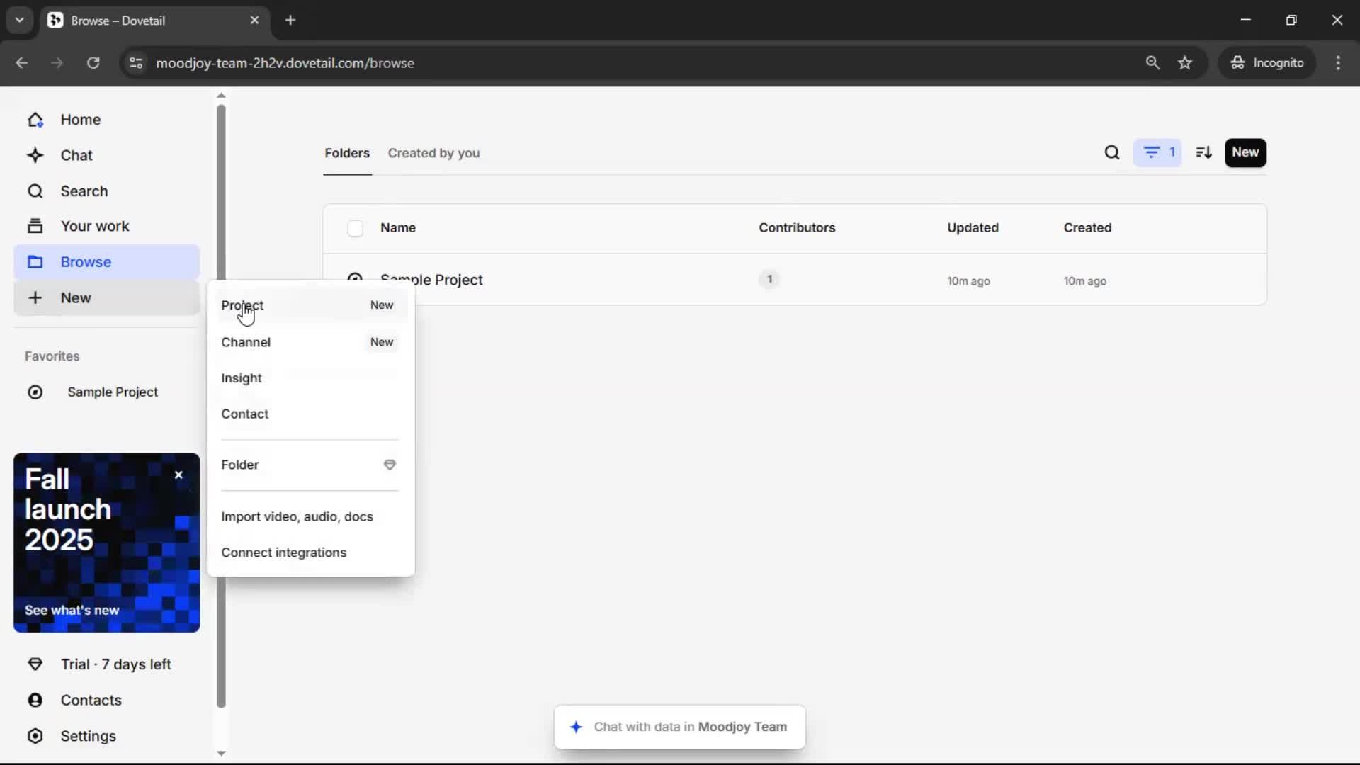 Creating a project on Dovetail video thumbnail