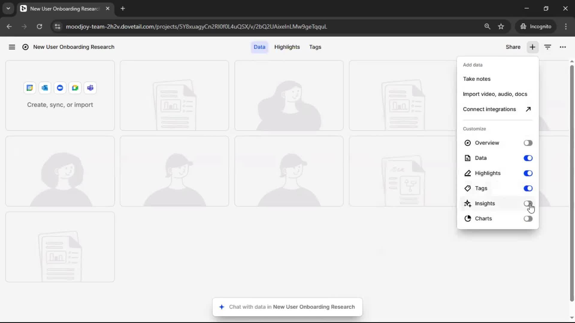 Creating a project screenshot