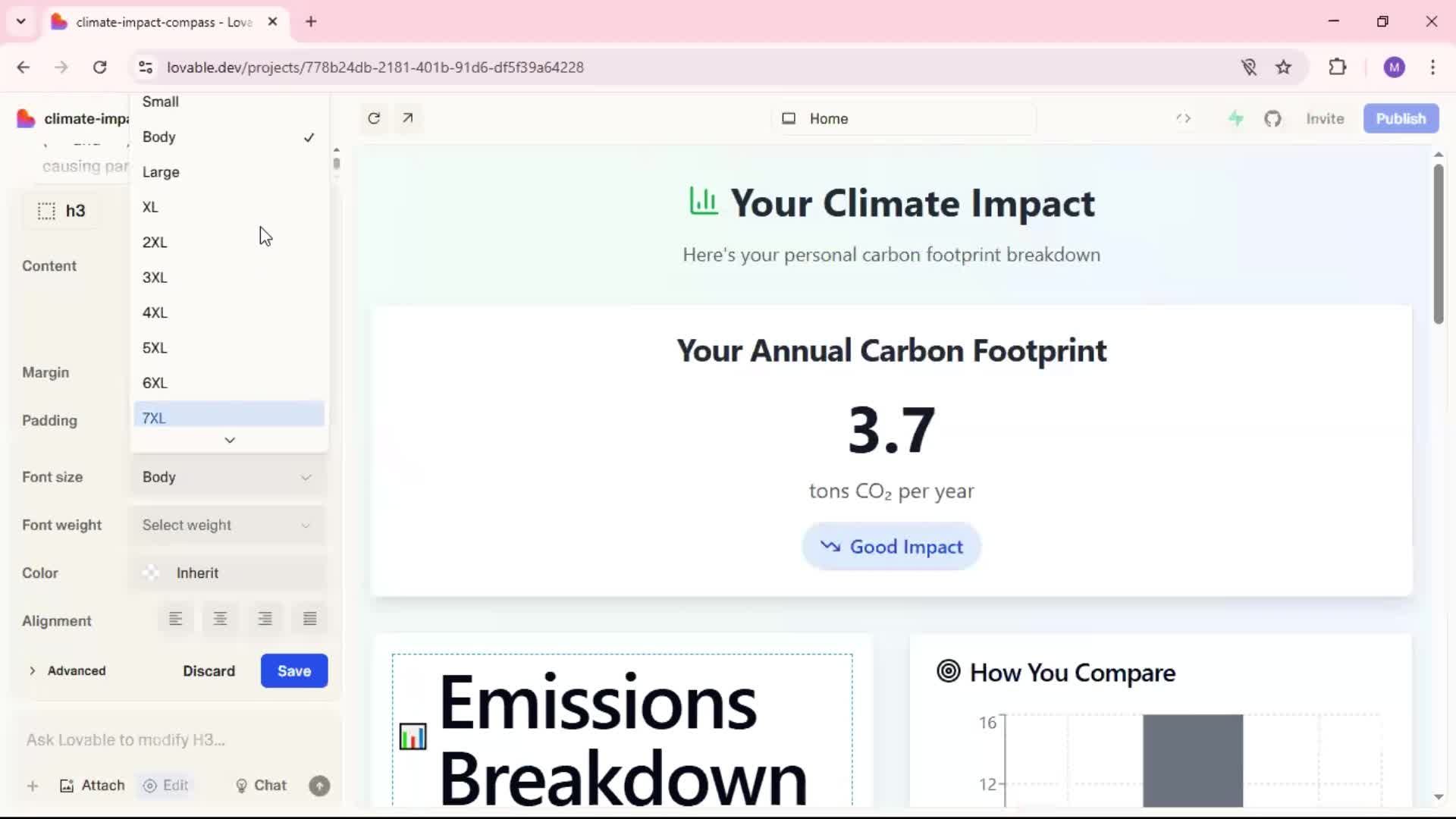Creating a project screenshot