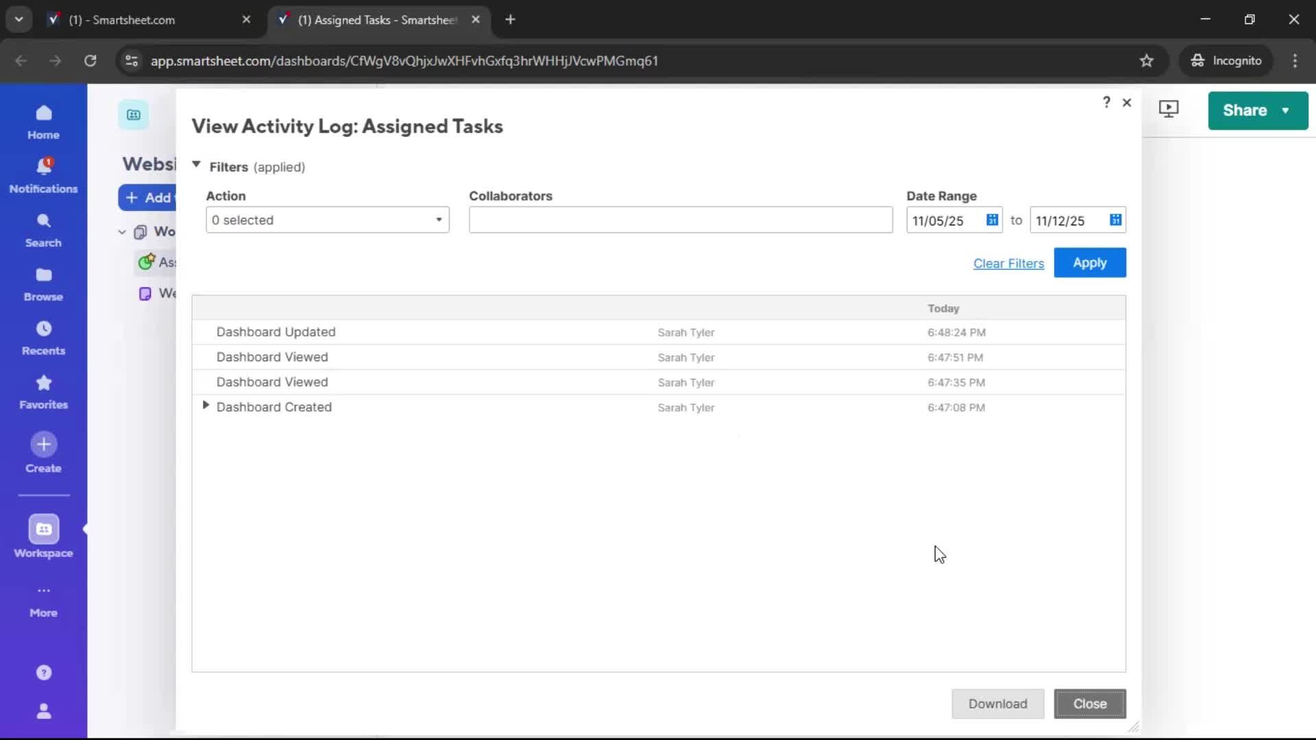 Creating a project screenshot