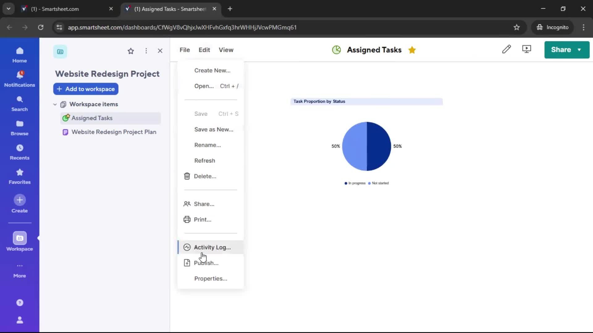 Creating a project screenshot