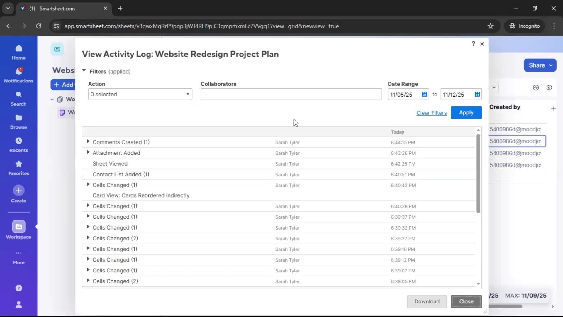Creating a project screenshot
