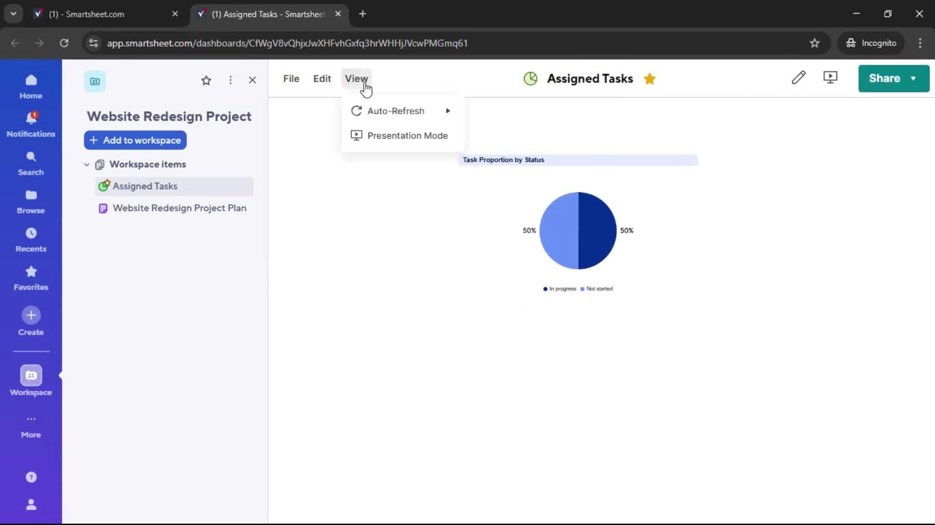 Creating a project screenshot
