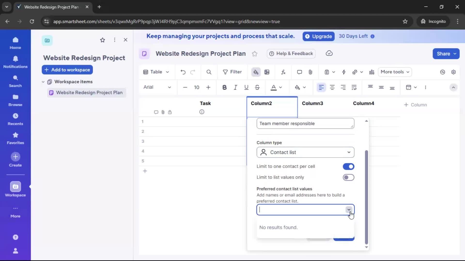 Creating a project screenshot