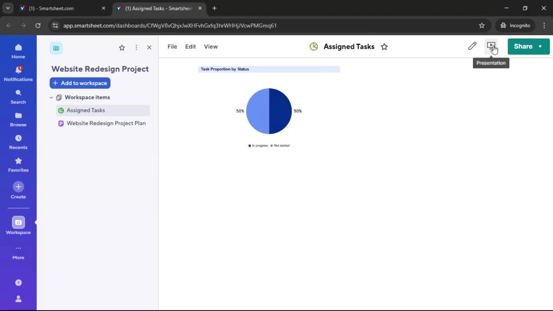 Creating a project screenshot