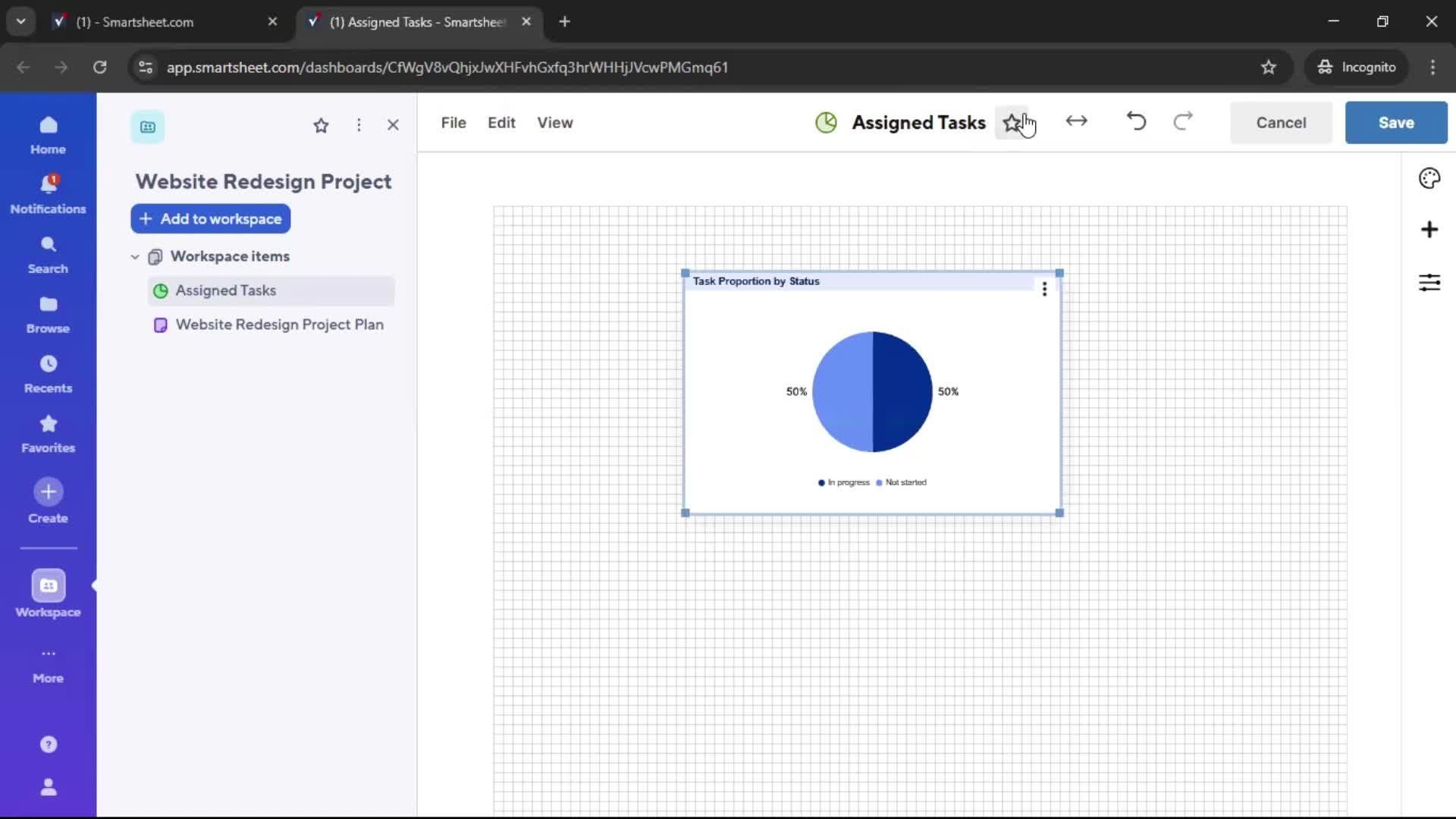 Creating a project screenshot