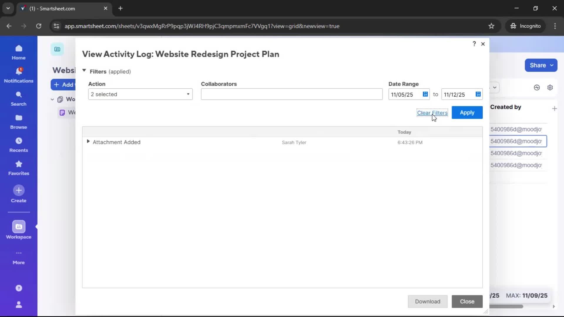 Creating a project screenshot