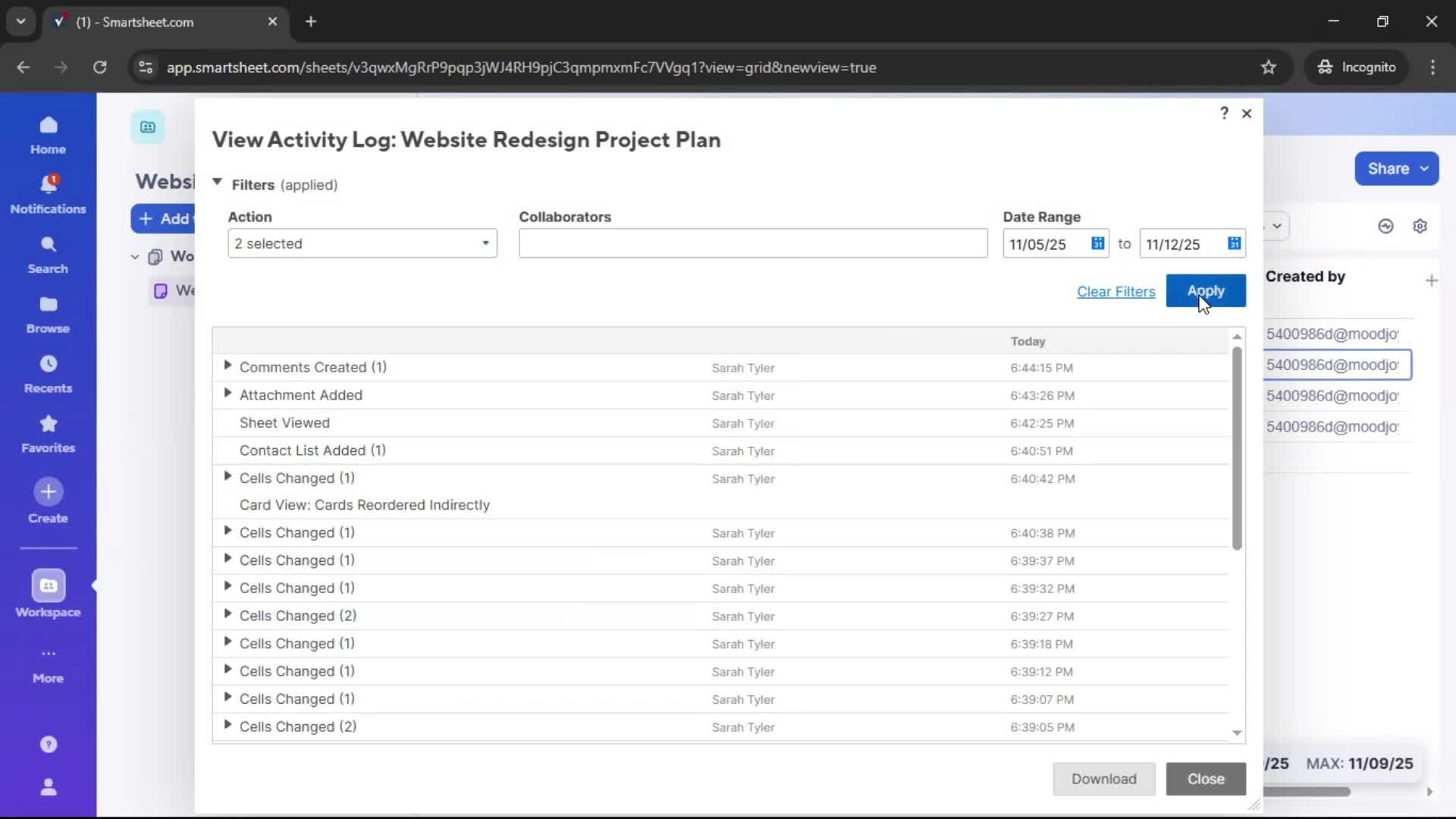 Creating a project screenshot