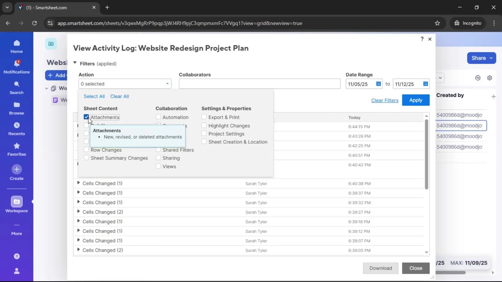 Creating a project screenshot