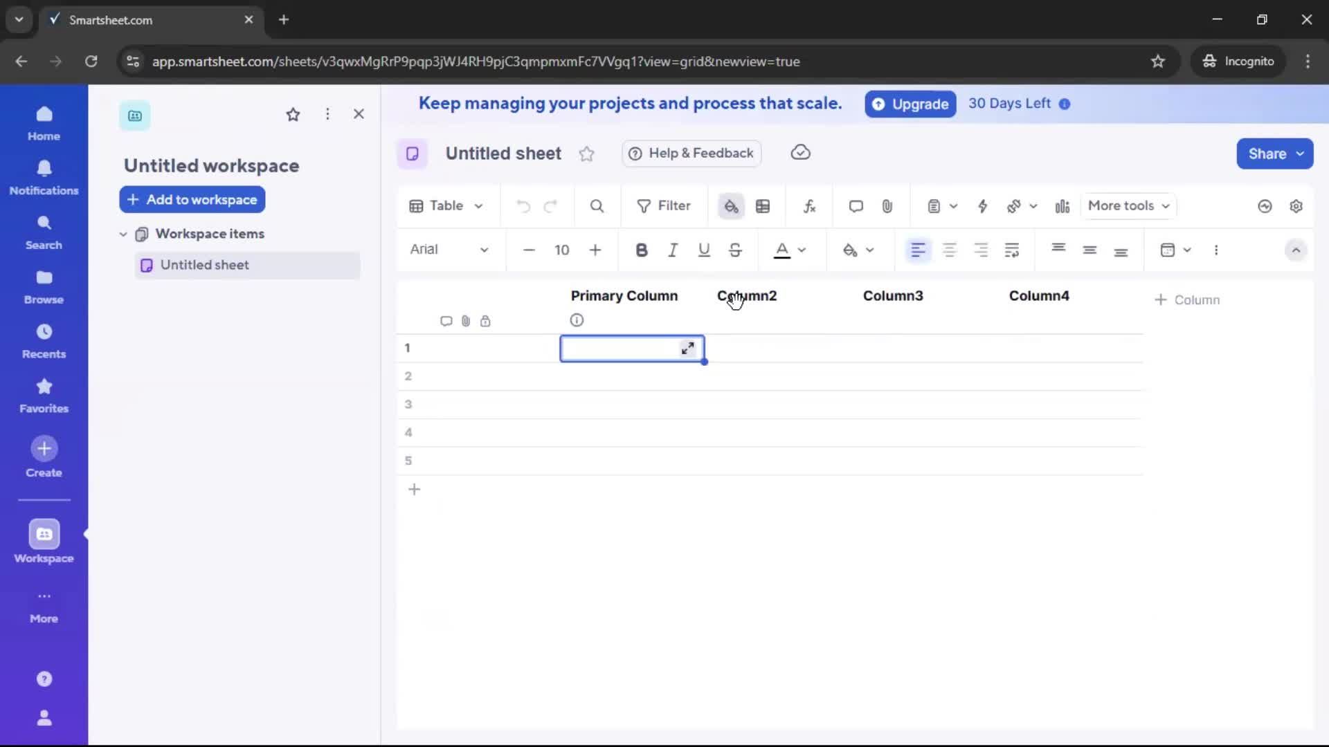 Creating a project screenshot