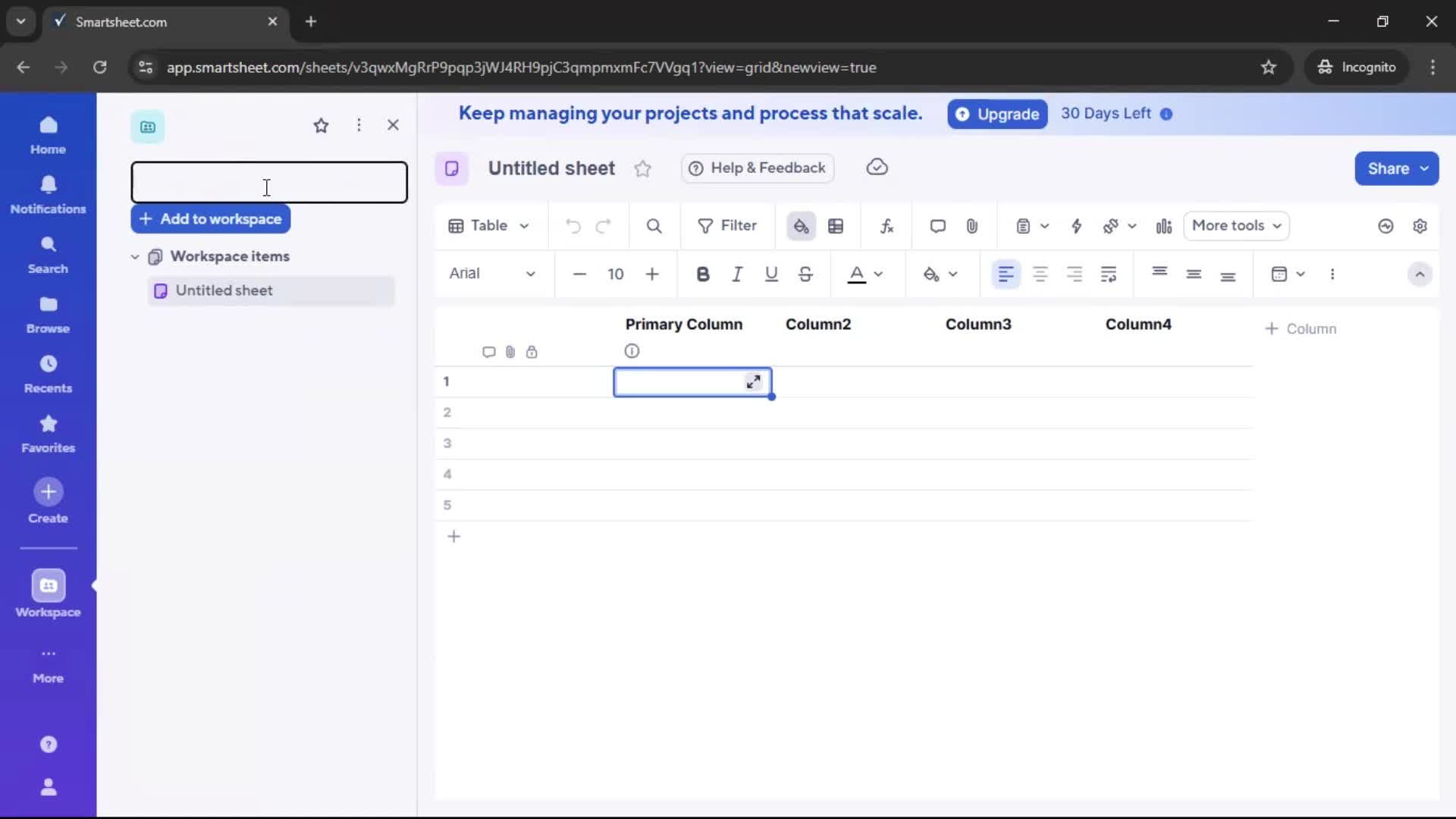 Creating a project screenshot