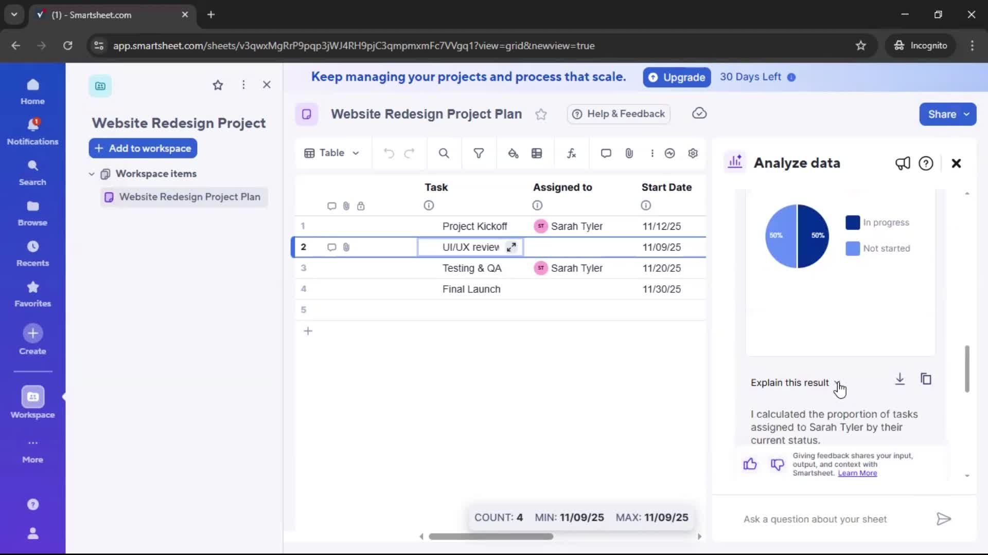 Creating a project screenshot