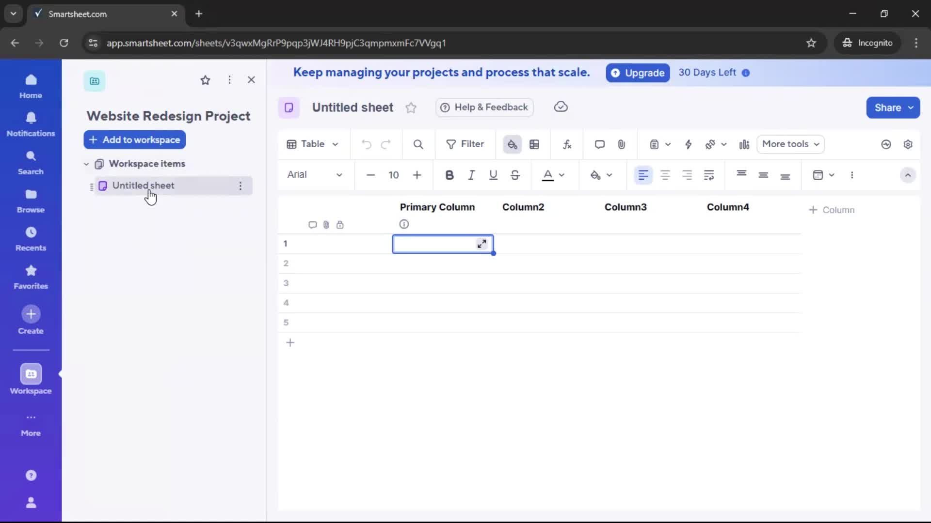 Creating a project screenshot