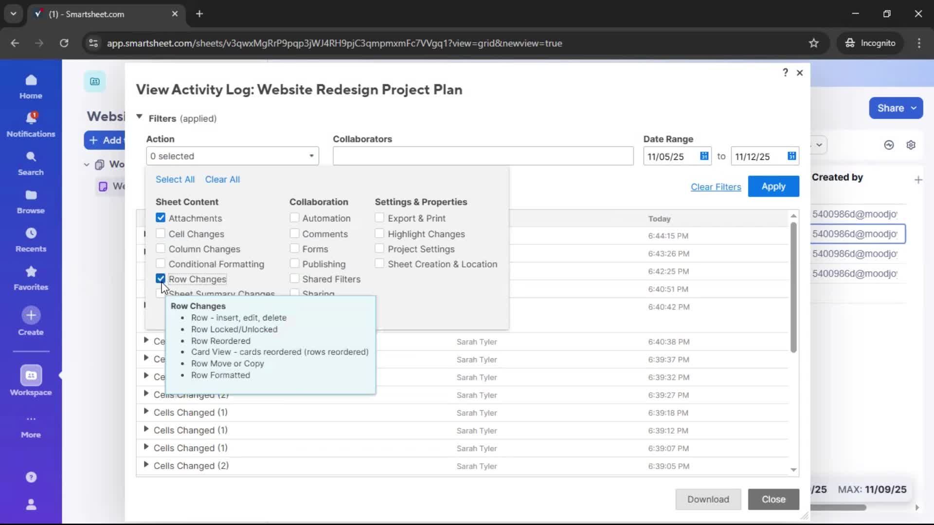 Creating a project screenshot