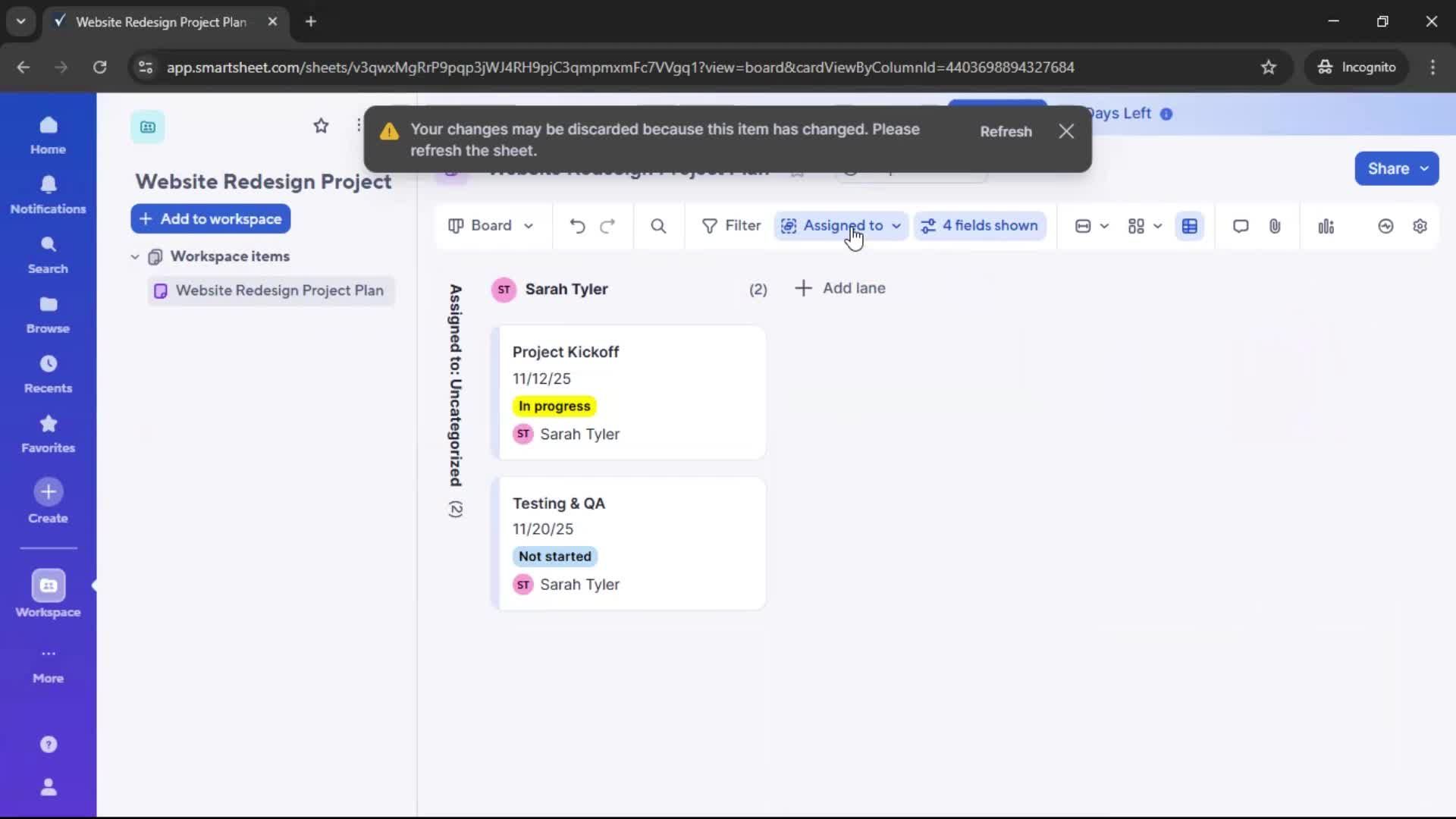 Creating a project screenshot