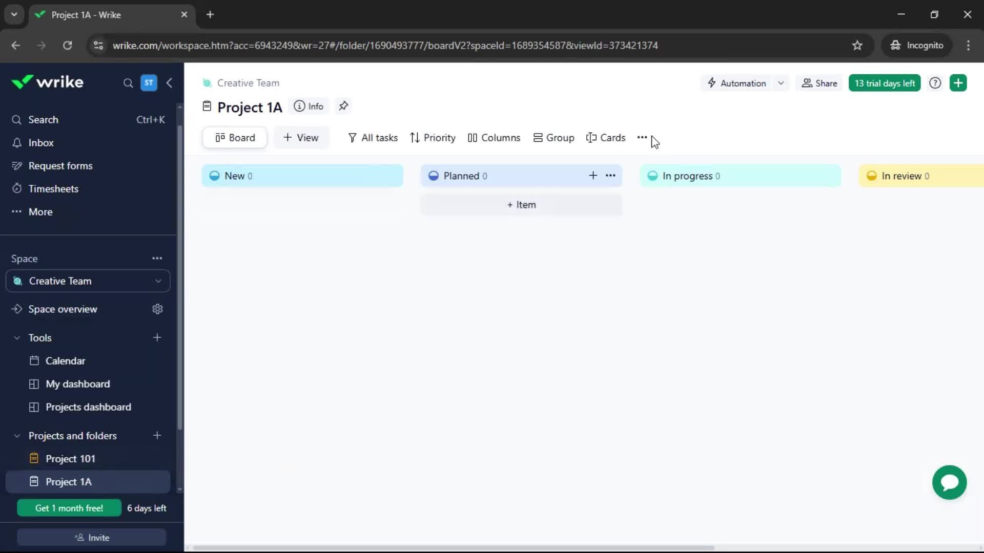 Creating a project screenshot