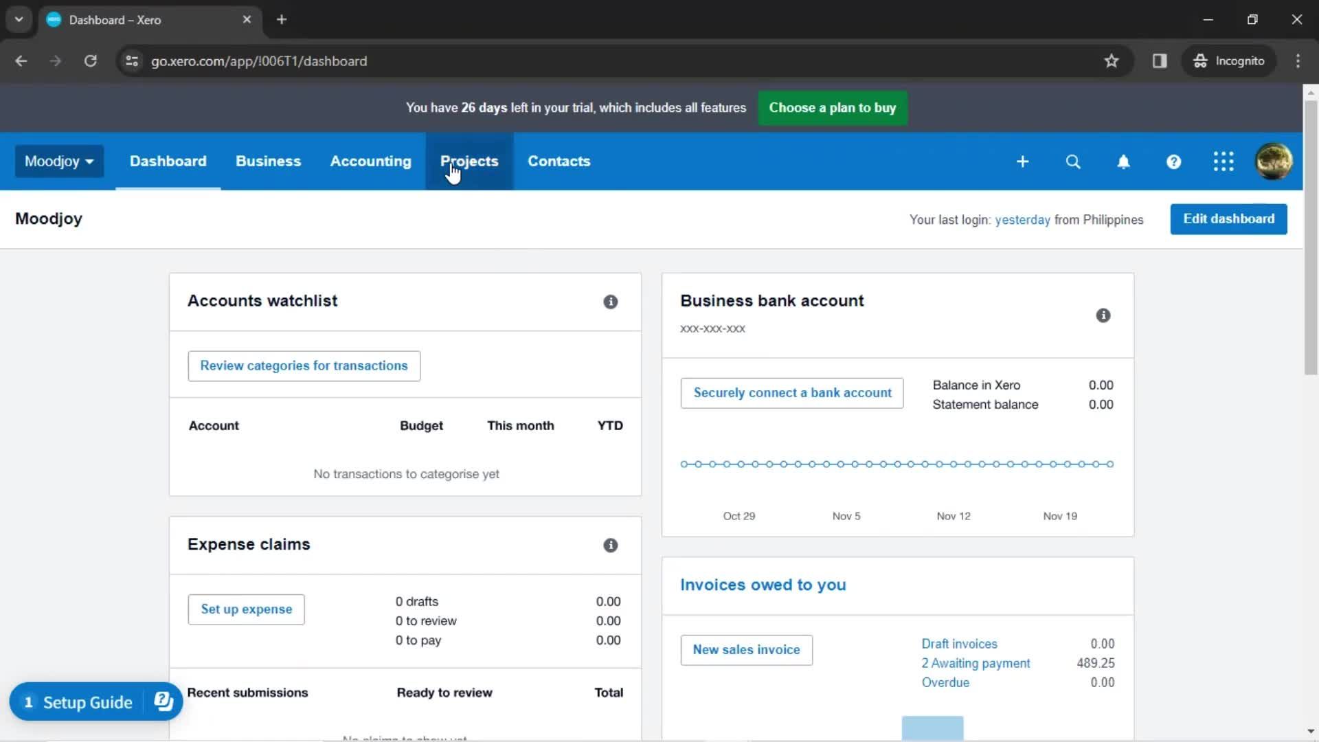 Creating a project screenshot