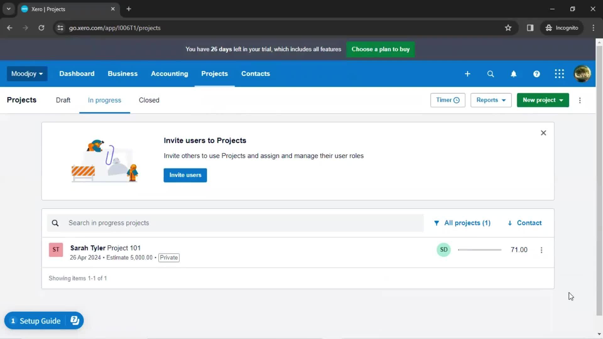 Creating a project screenshot