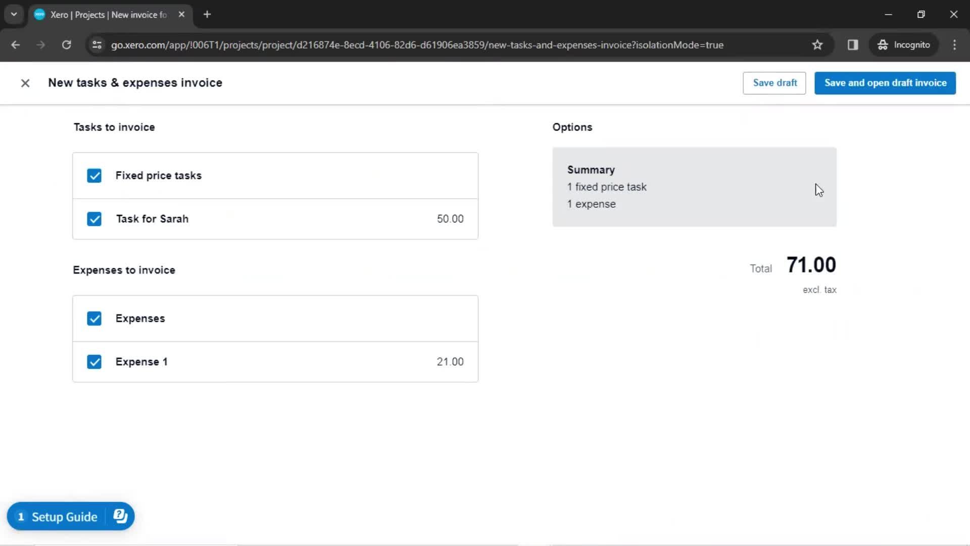 Creating a project screenshot