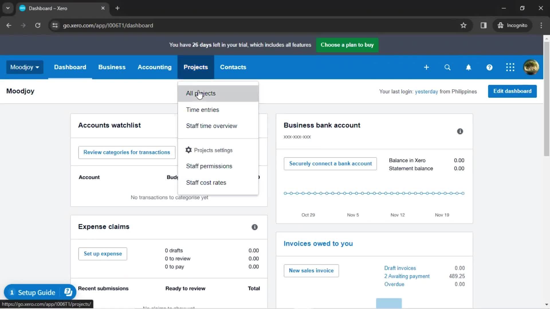 Creating a project screenshot
