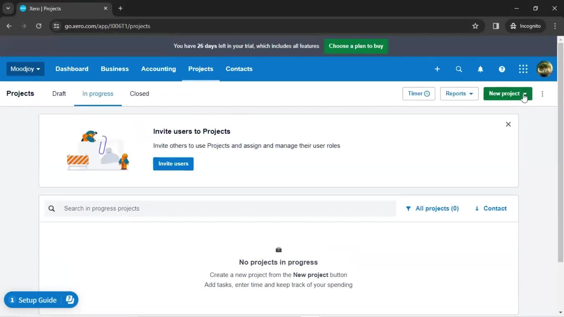 Creating a project screenshot