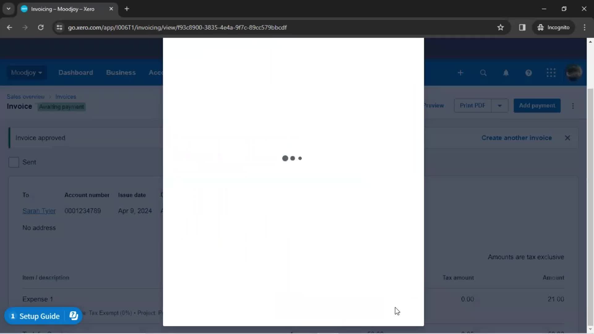 Creating a project screenshot