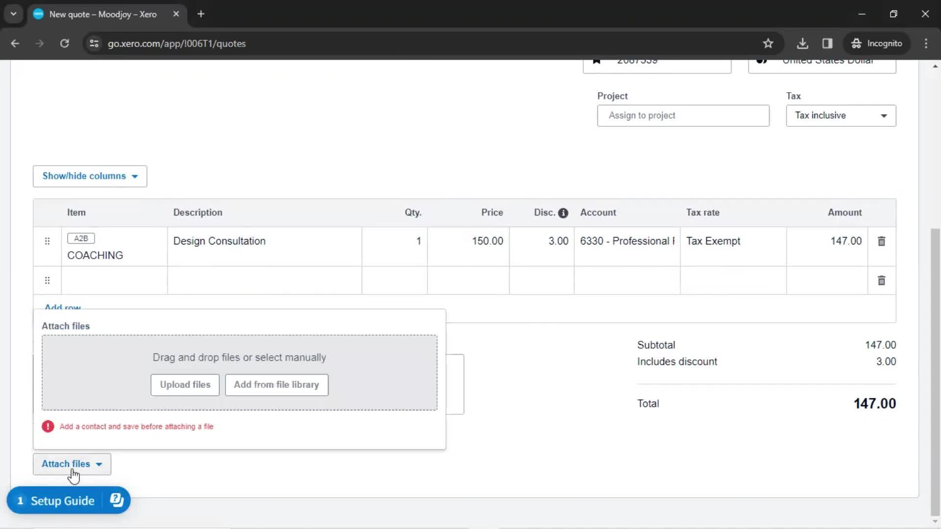 Creating a quote screenshot