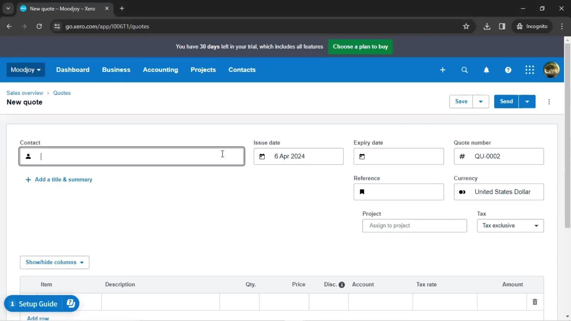 Creating a quote screenshot