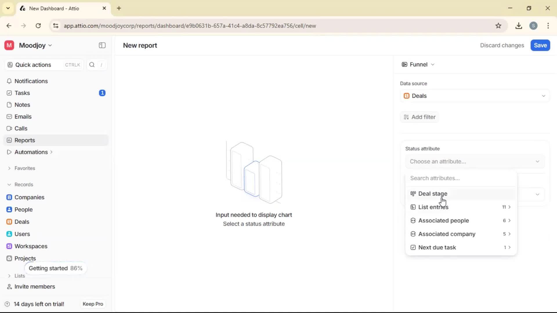 Creating a report screenshot