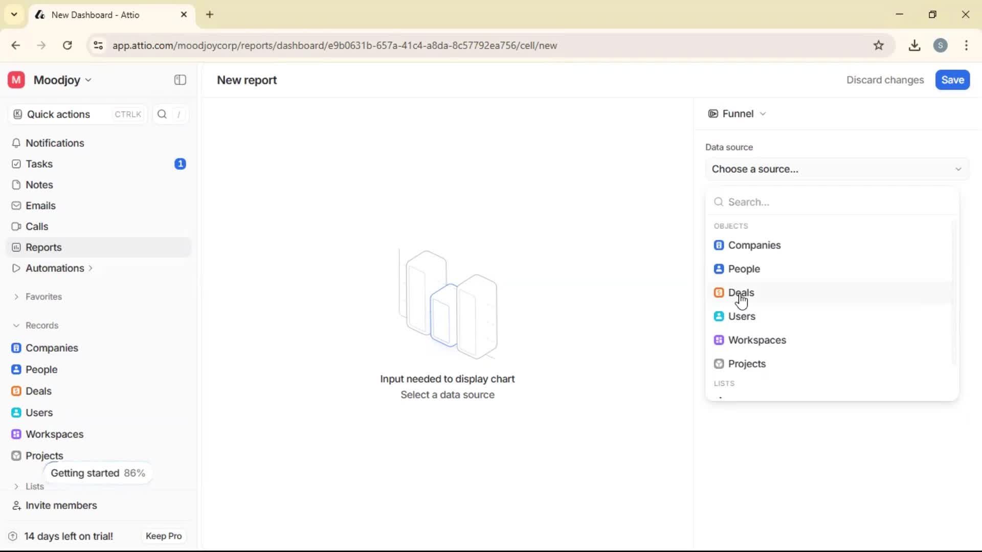 Creating a report screenshot