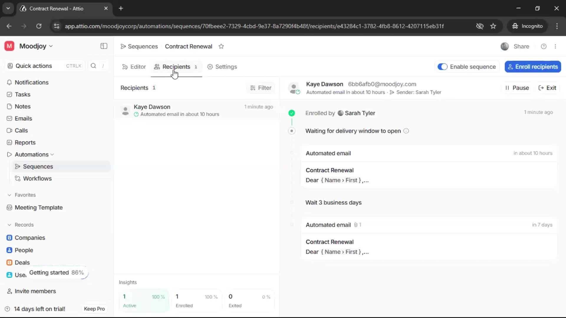 Creating a sequence screenshot