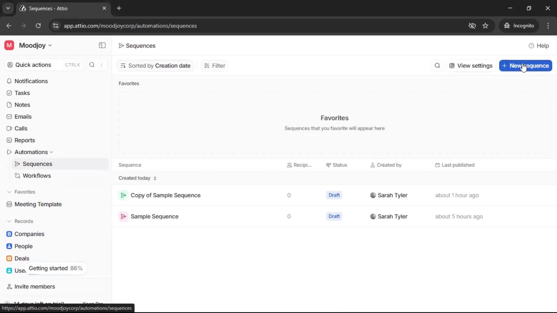 Creating a sequence on Attio video thumbnail