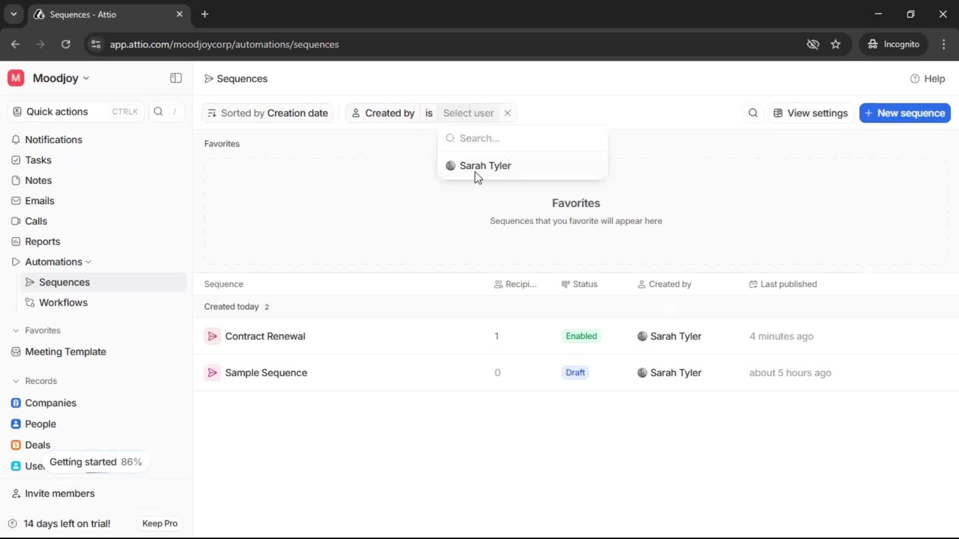 Creating a sequence screenshot
