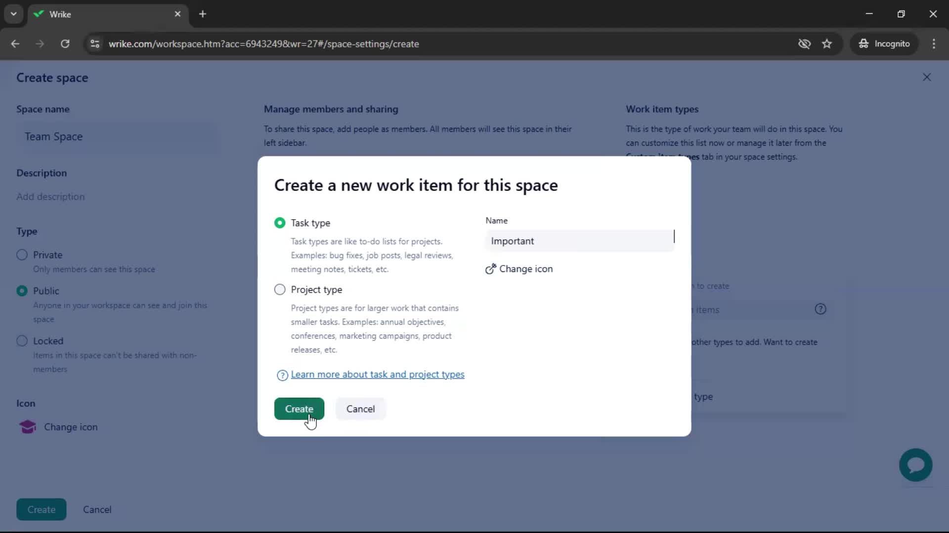 Creating a workspace screenshot
