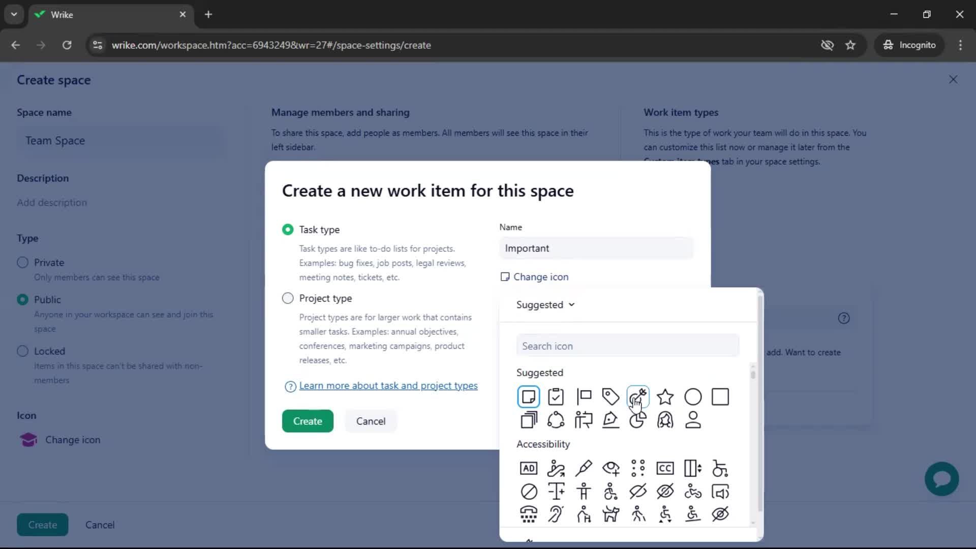 Creating a workspace screenshot