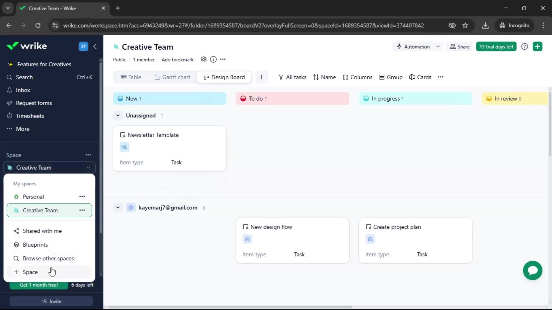 Creating a workspace screenshot