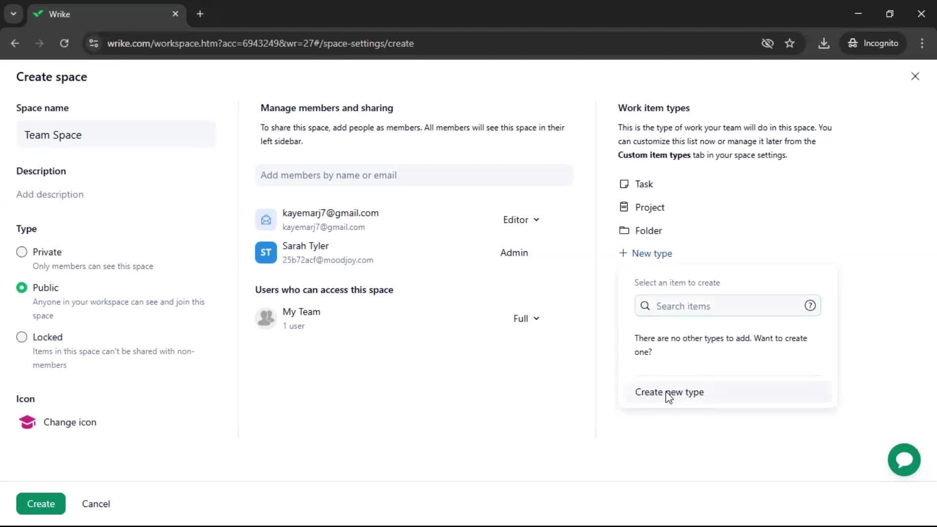 Creating a workspace screenshot