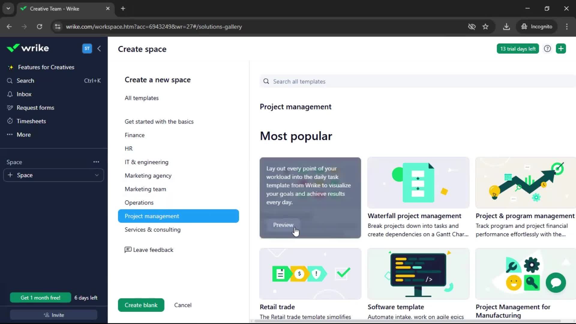 Creating a workspace screenshot