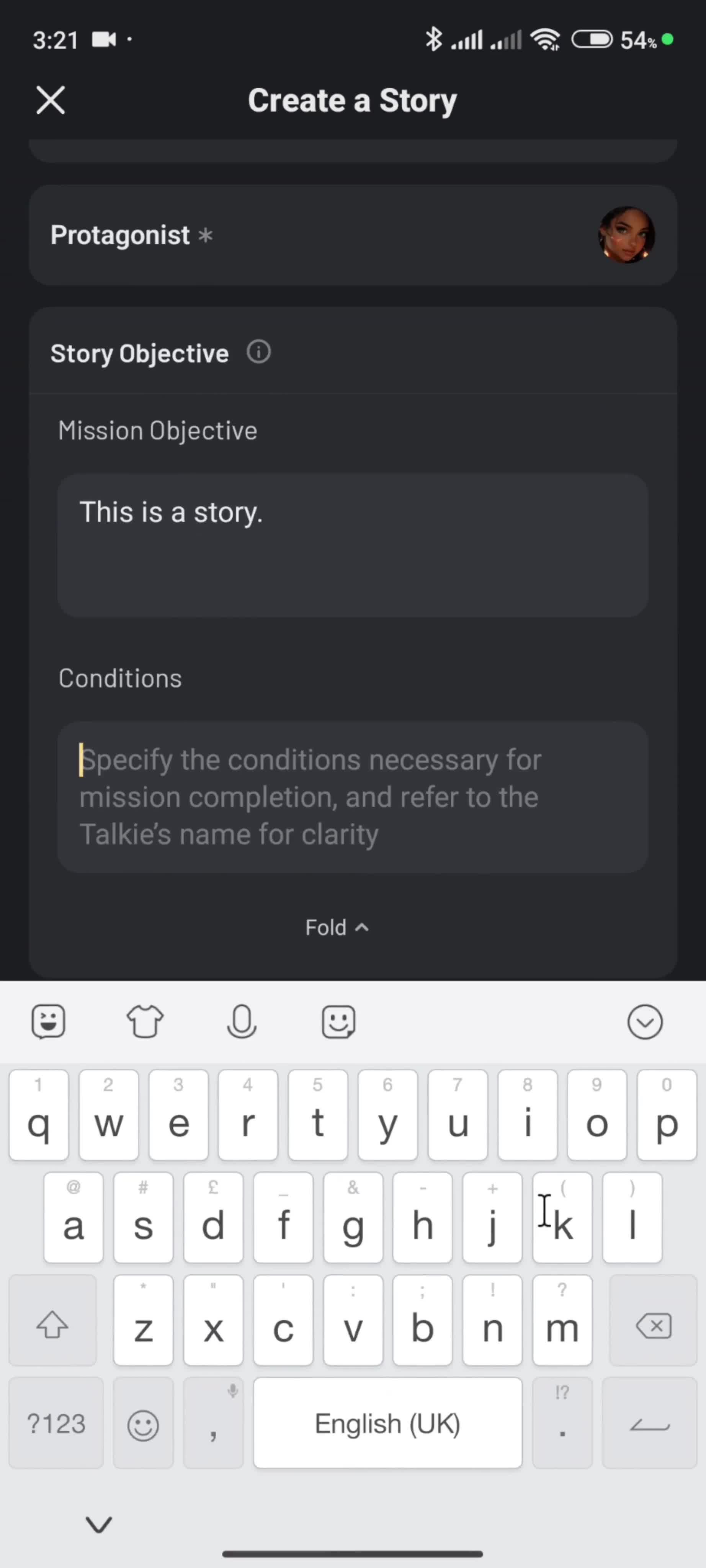 Creating a story screenshot
