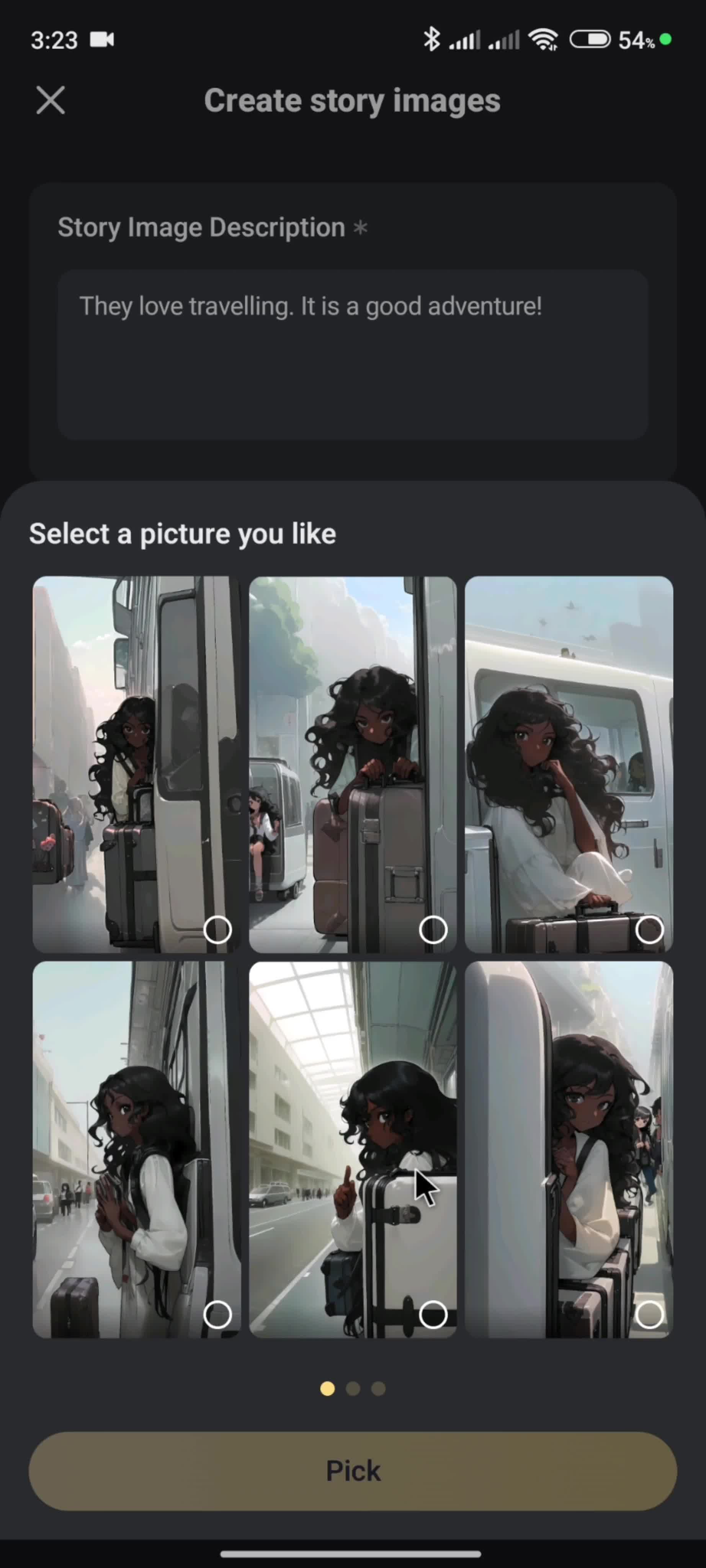 Creating a story screenshot