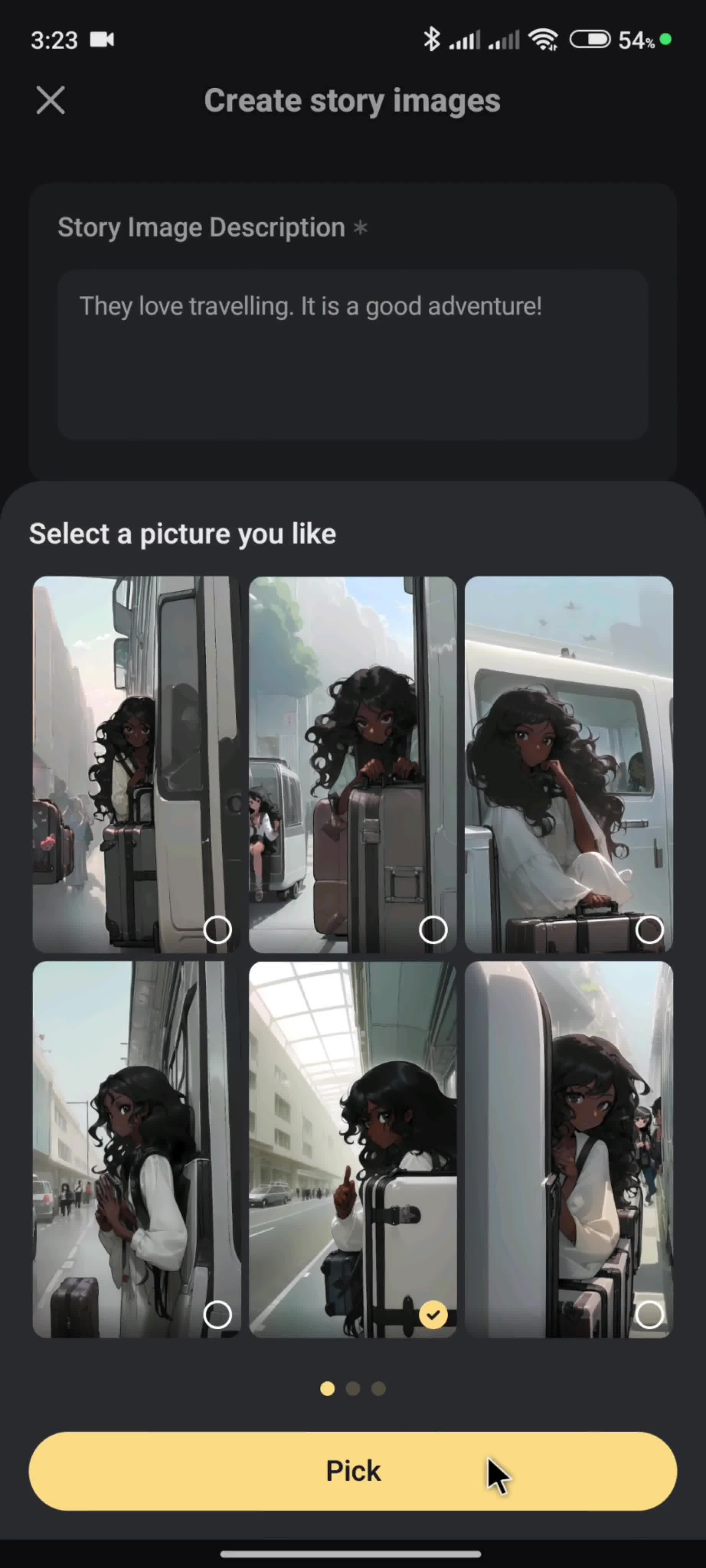 Creating a story screenshot