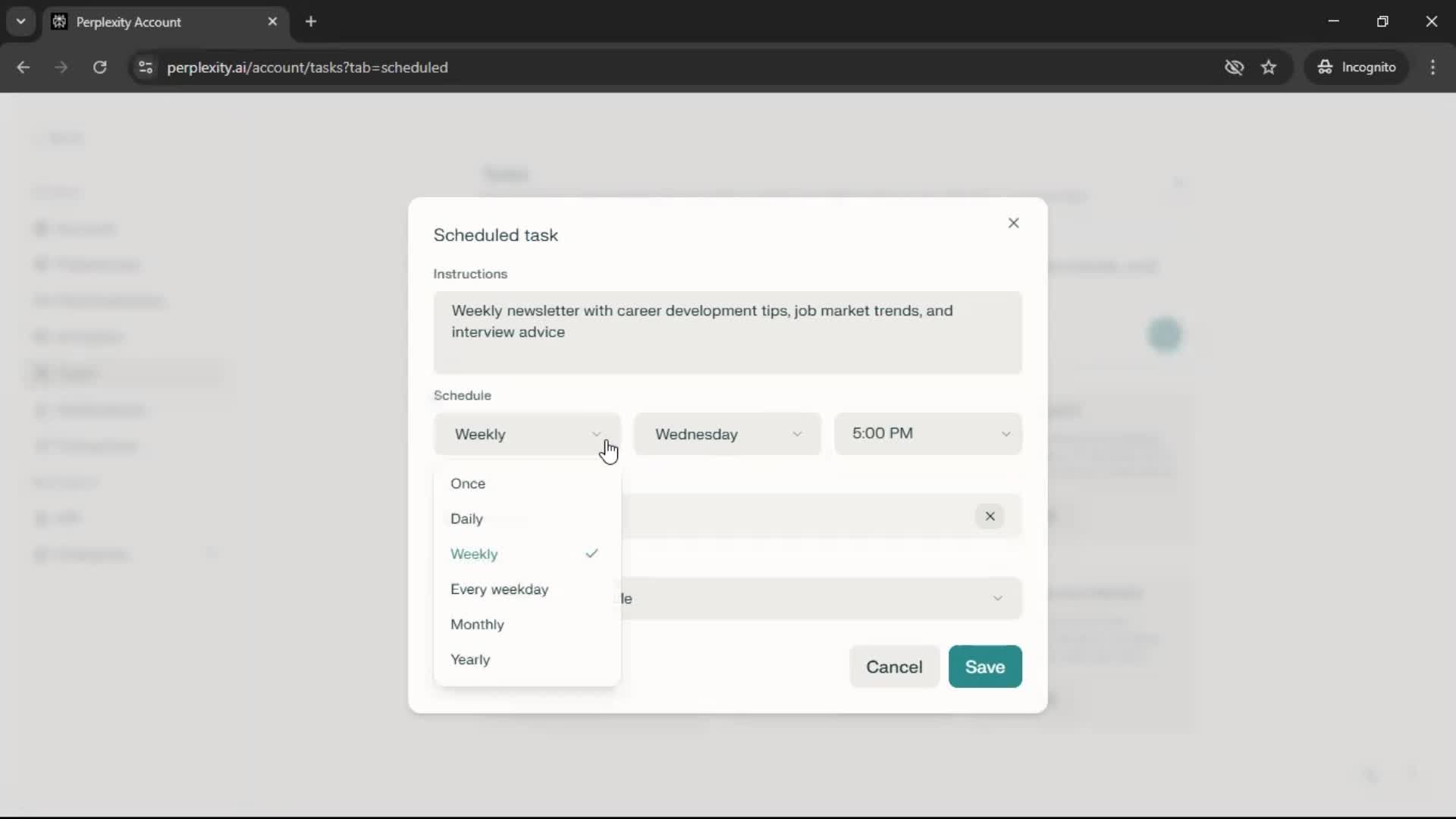 Creating a task screenshot